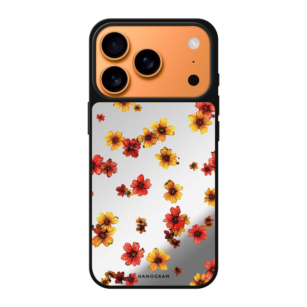 Warm Blooms spring flower floral iPhone 17 Pro Max mirror case