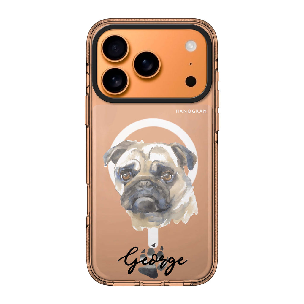 Pug personalized name dog animal iPhone 17 Pro Max ultra clear case