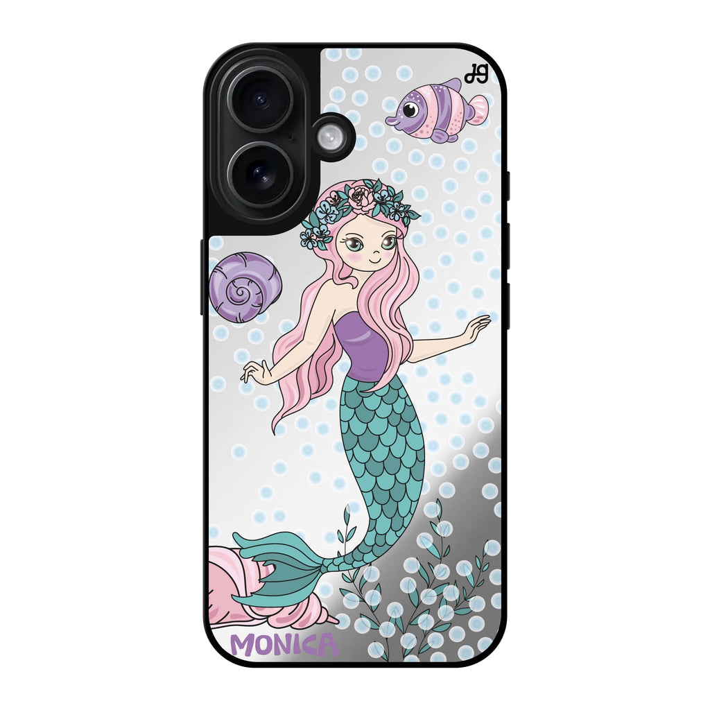Reflective iPhone 16 Mirror Case –Mermaids Design
