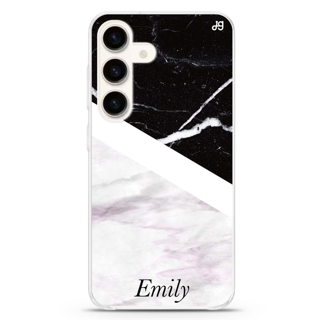 Black & White Marble Samsung Galaxy Ultra Clear Case
