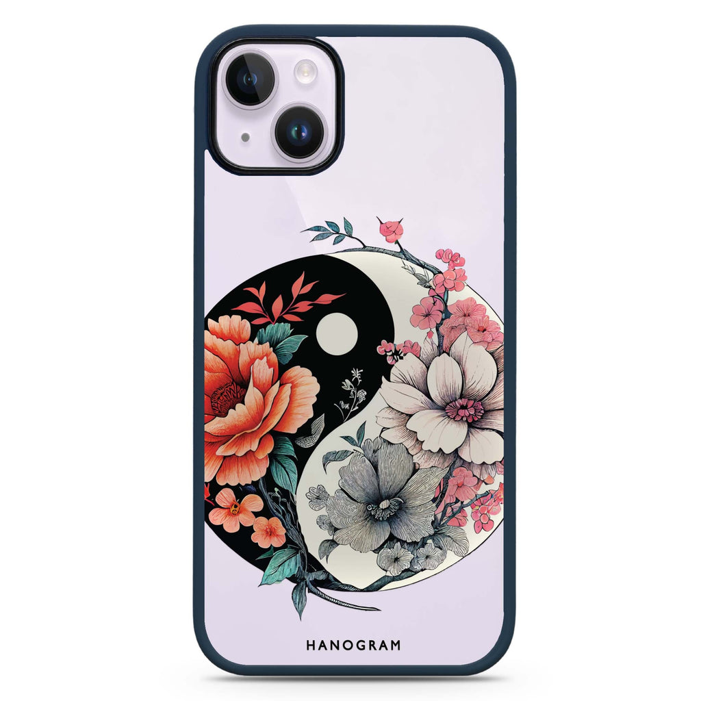 Floral & Tai Chi iPhone 15 Impact Guard Bumper Case
