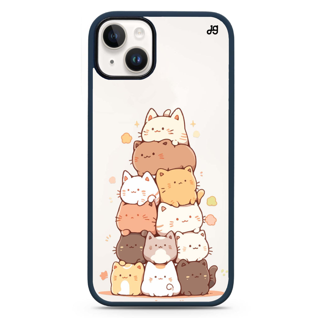 Kitty Cluster iPhone 15 Impact Guard Bumper Case
