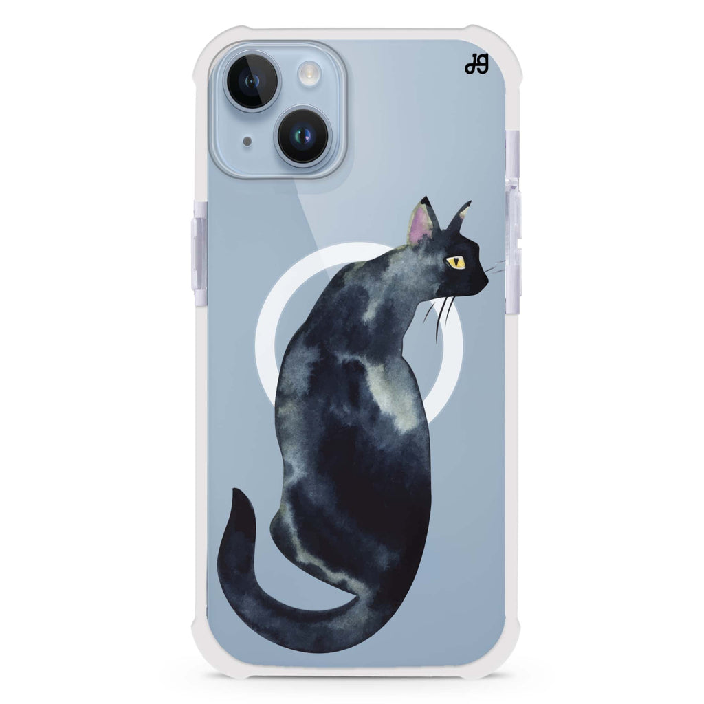 Watercolour Cat iPhone 15 Plus MagSafe Compatible Ultra Shockproof Case