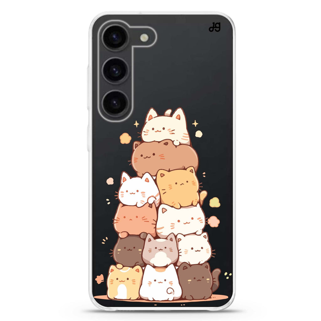 Kitty Cluster ultra-clear case for Samsung Galaxy S23/S22, front view