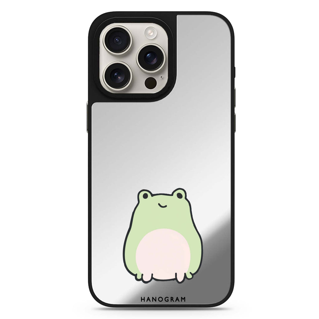 Pastel Froggie animal design iPhone 16/15/14 Pro Max & Pro mirror case