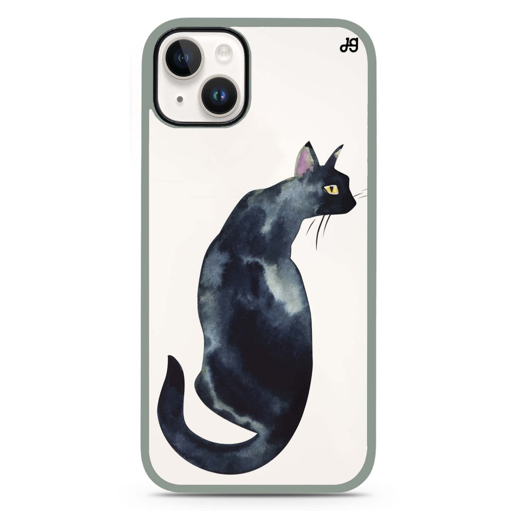 Watercolour Cat iPhone 15 Plus Impact Guard Bumper Case