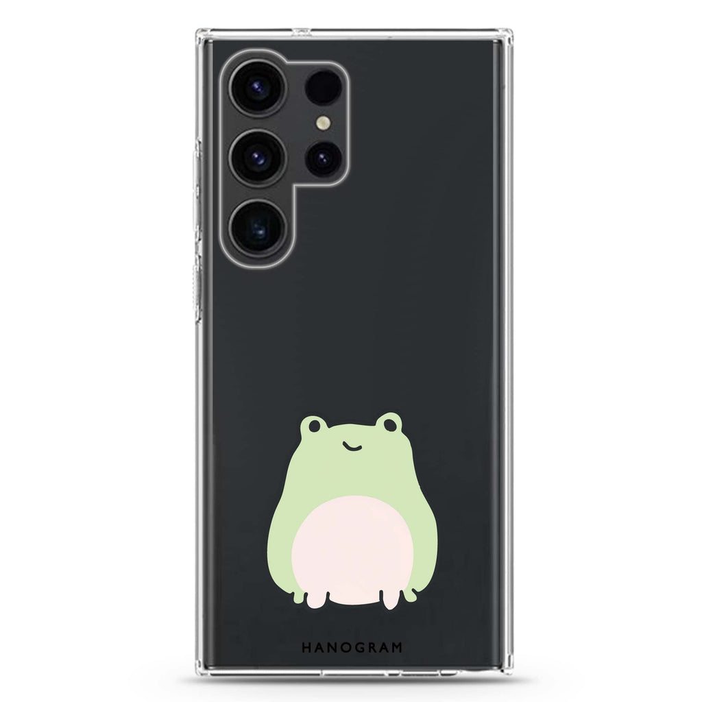Pastel Froggie Samsung Galaxy S26/S25/S24/S23/S22 Ultra ultra clear case, transparent design, main view