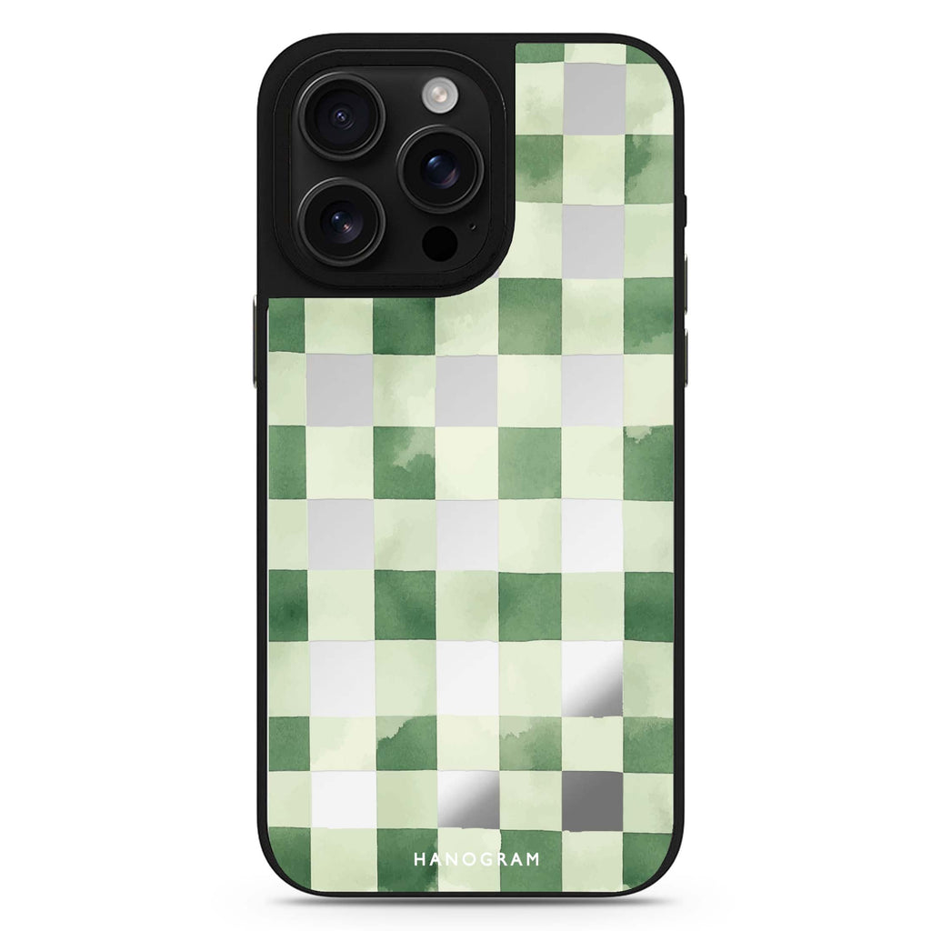 Meadow Checks MagSafe compatible mirror case for iPhone 16/15/14 Pro Max and Pro, main view