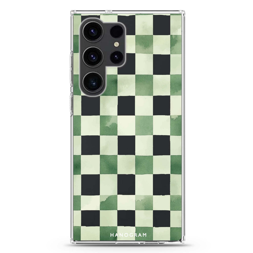 Meadow Checks Samsung Galaxy S26/S25/S24/S23/S22 Ultra ultra clear case, transparent design, main view