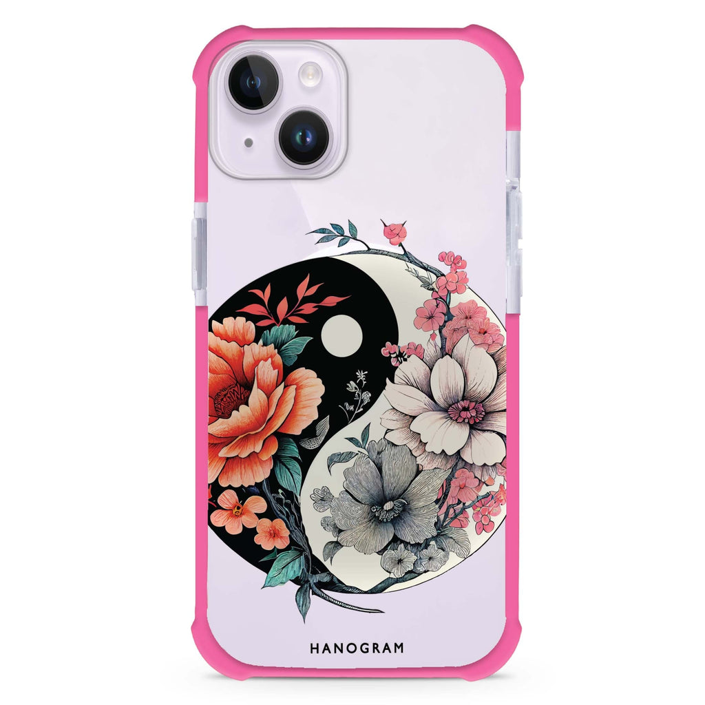 Floral & Tai Chi iPhone 15 Plus MagSafe Compatible Ultra Shockproof Case