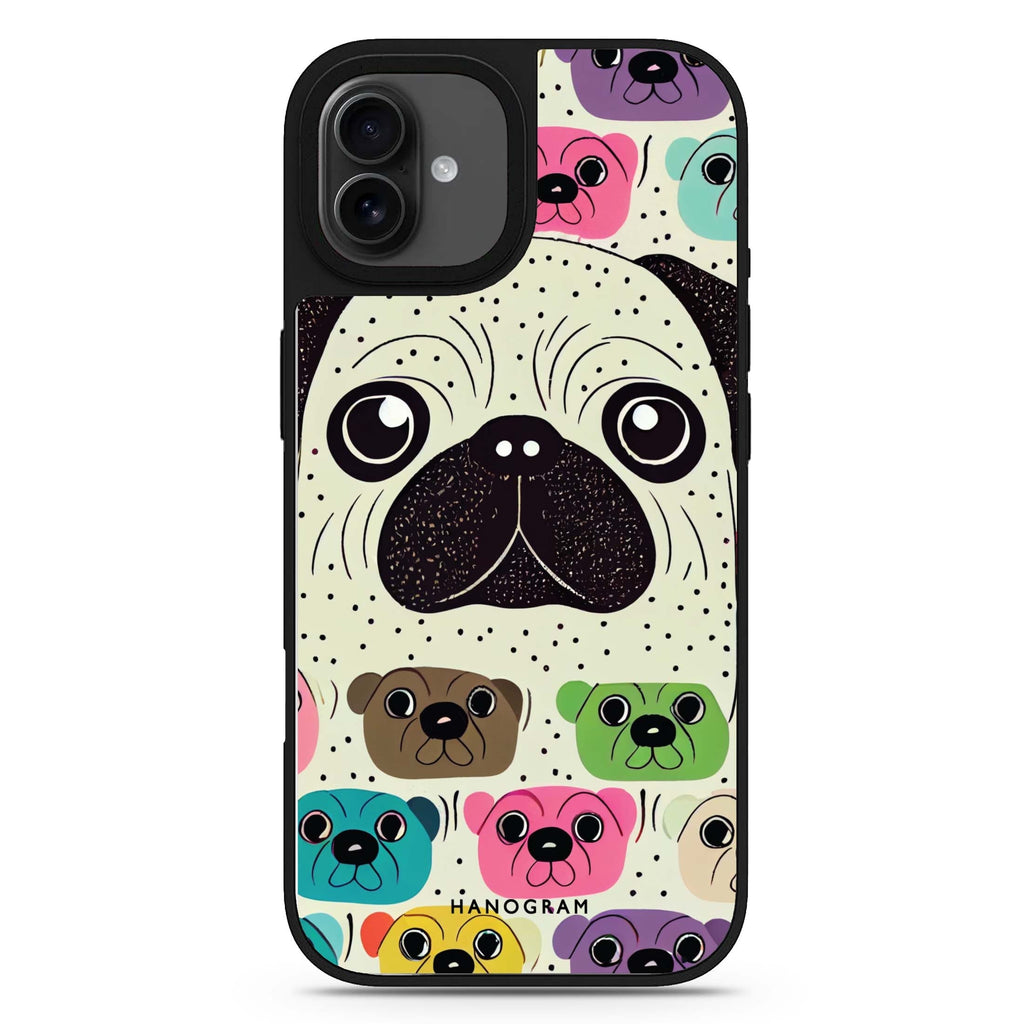 Pug Face fashion design iPhone 17 mirror case