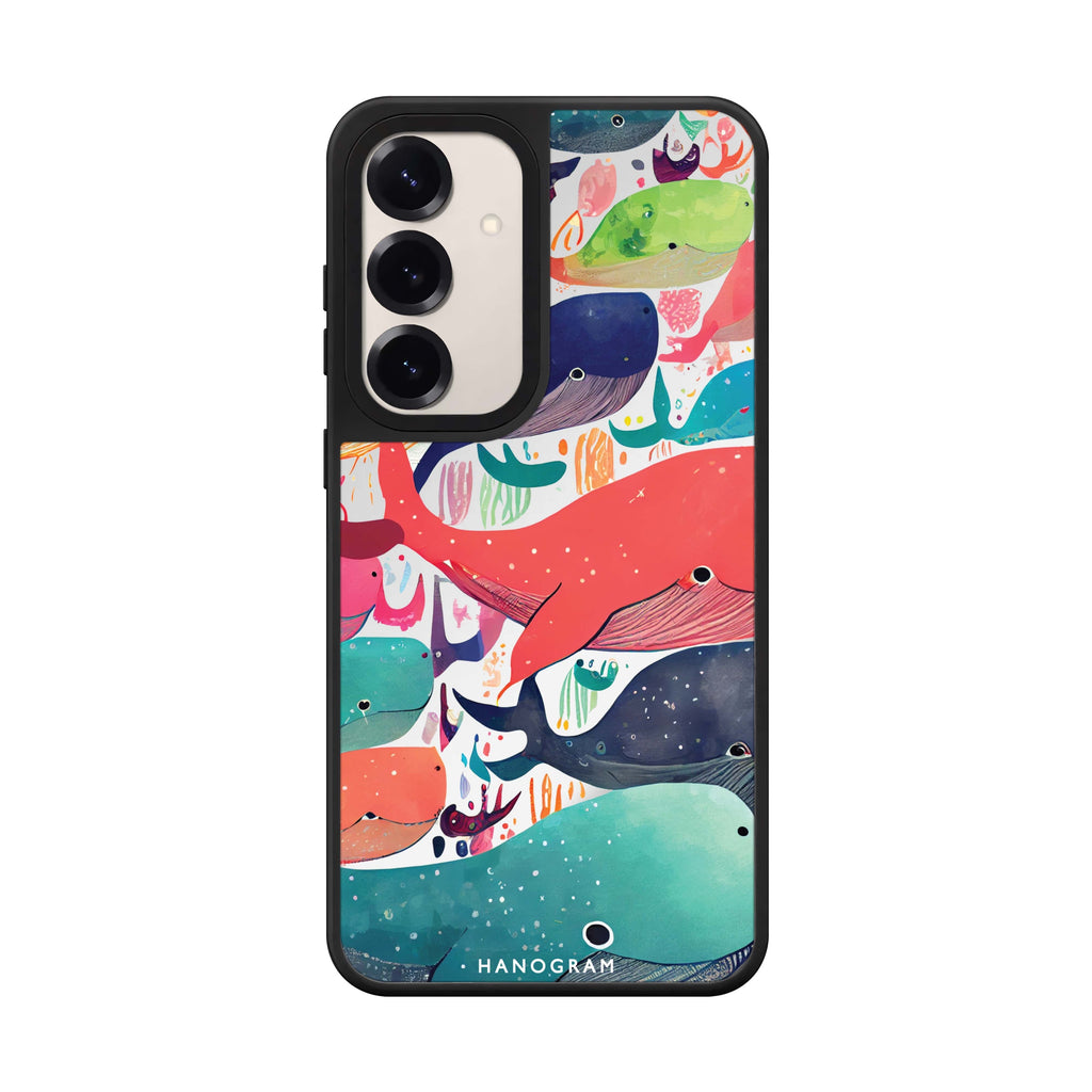 Whale Ocean Samsung Galaxy mirror case front view