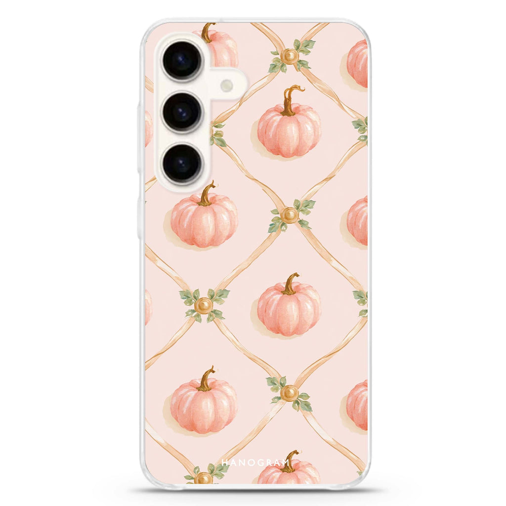 Blush Pumpkin Trellis Samsung Galaxy Ultra Clear Case — front view