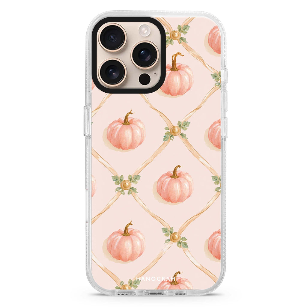 Blush Pumpkin Trellis MagSafe Compatible Ultra Clear Case for iPhone 16 Pro Max - main view