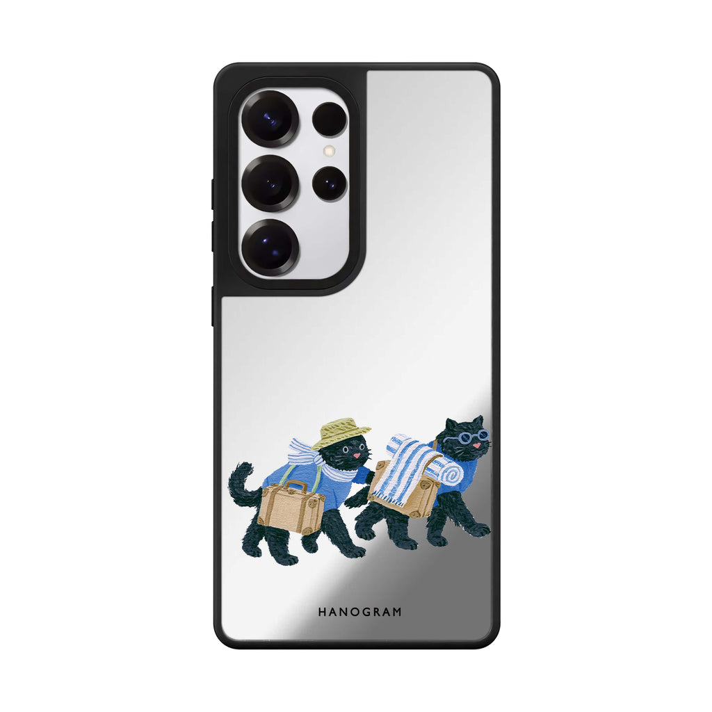 Whiskers on Holiday Samsung Galaxy Mirror Case - image 1