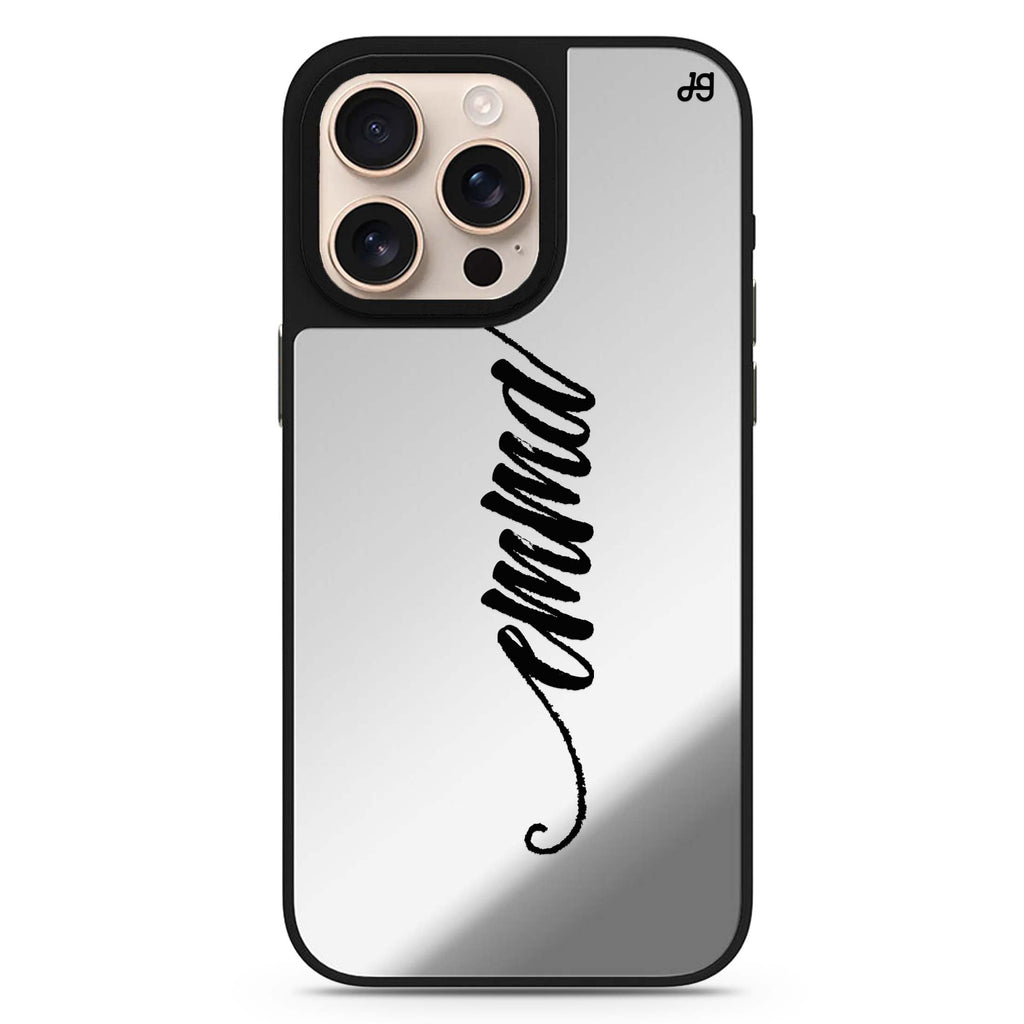 Vintage Writing personalized name retro design iPhone 16/15/14 Pro Max & Pro mirror case