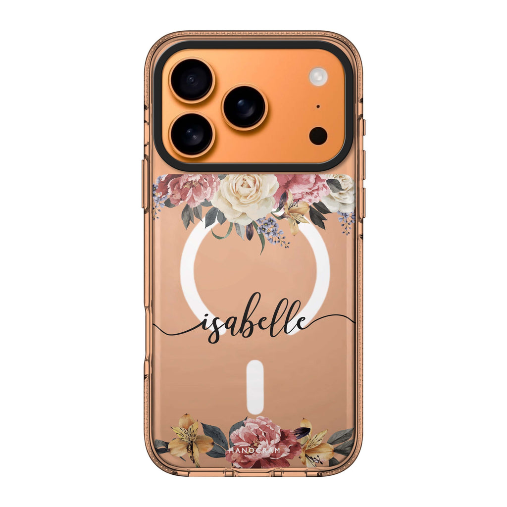 Art of Classic Floral personalized name flower abstract floral vintage iPhone 17 Pro Max ultra clear case
