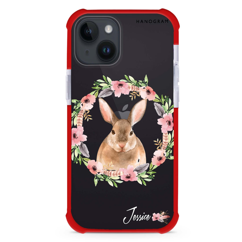 Floral Rabbit iPhone 15 Plus Ultra Shockproof Case