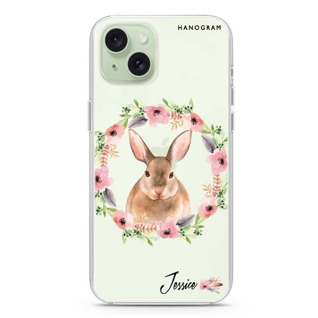 Floral Rabbit iPhone Ultra Clear Case