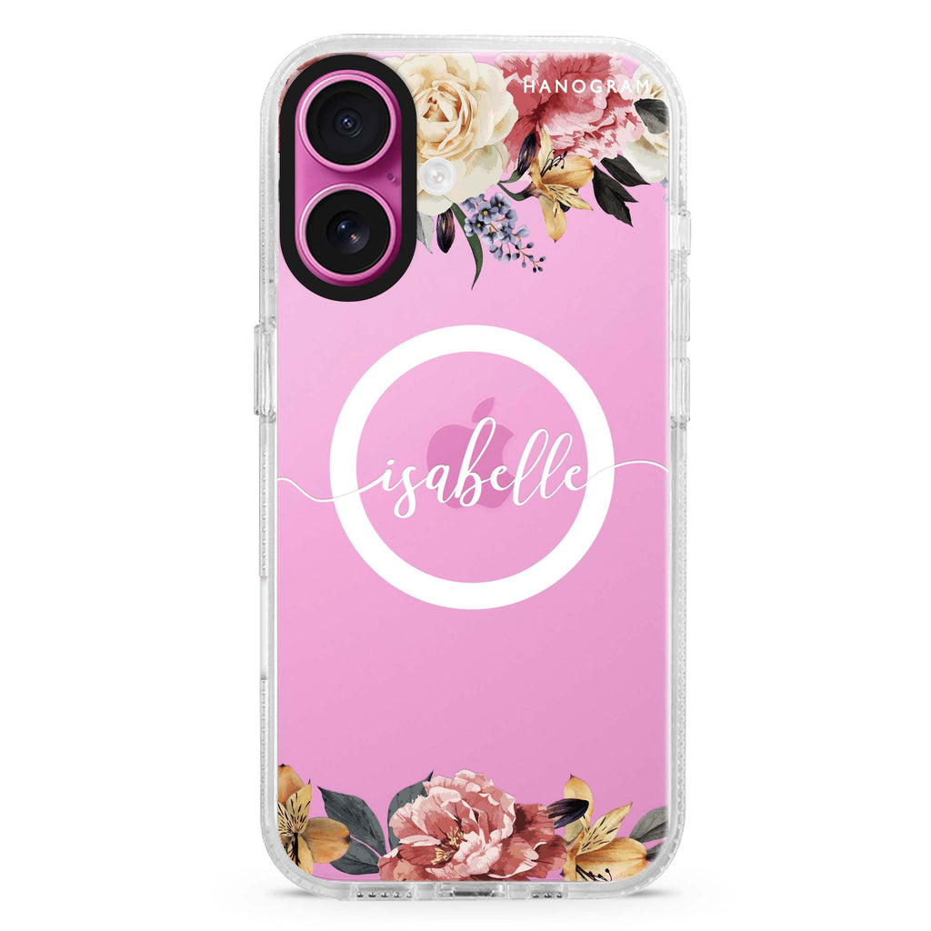 Art of Classic Floral MagSafe Compatible iPhone 16 Ultra Clear Case - Personalized and Stylish Protection
