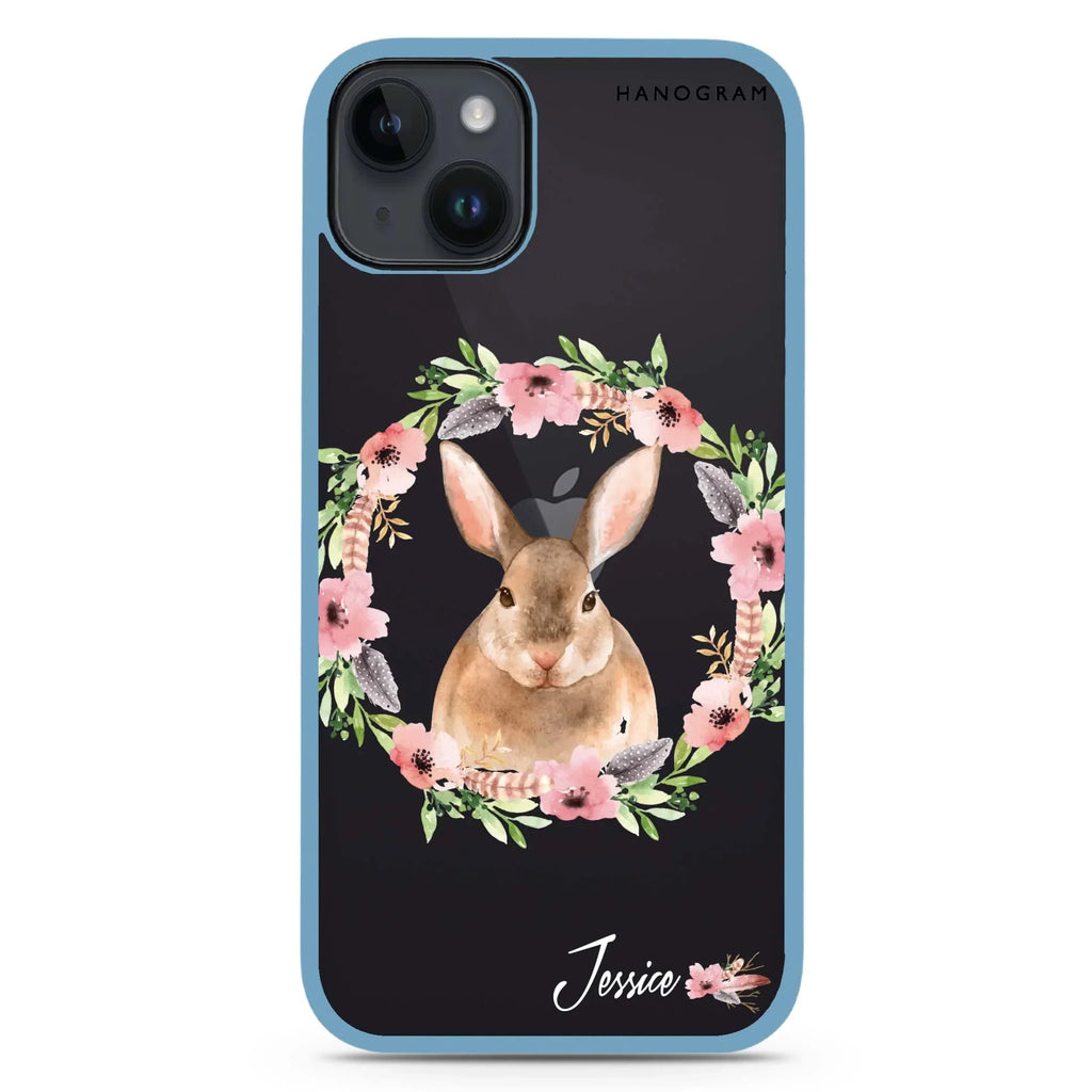 Floral Rabbit iPhone 15 Plus Impact Guard Bumper Case