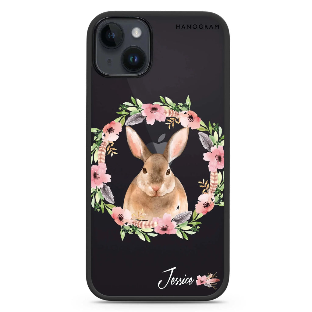 Floral Rabbit iPhone 15 Impact Guard Bumper Case
