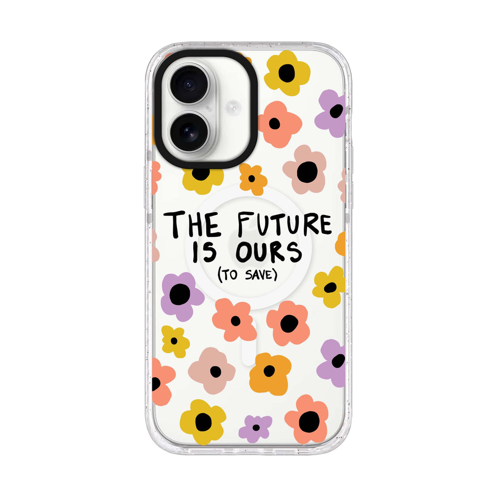 The future is OURS iPhone 17 ultra clear MagSafe case, front product view
