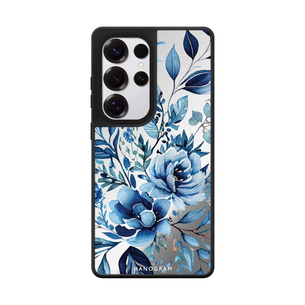 Floral Samsung Galaxy S25 S24 S23 Ultra mirror case, front view