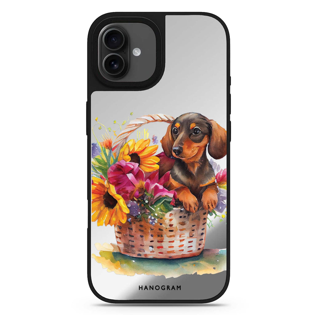 Floral & Dog iPhone 17 mirror case