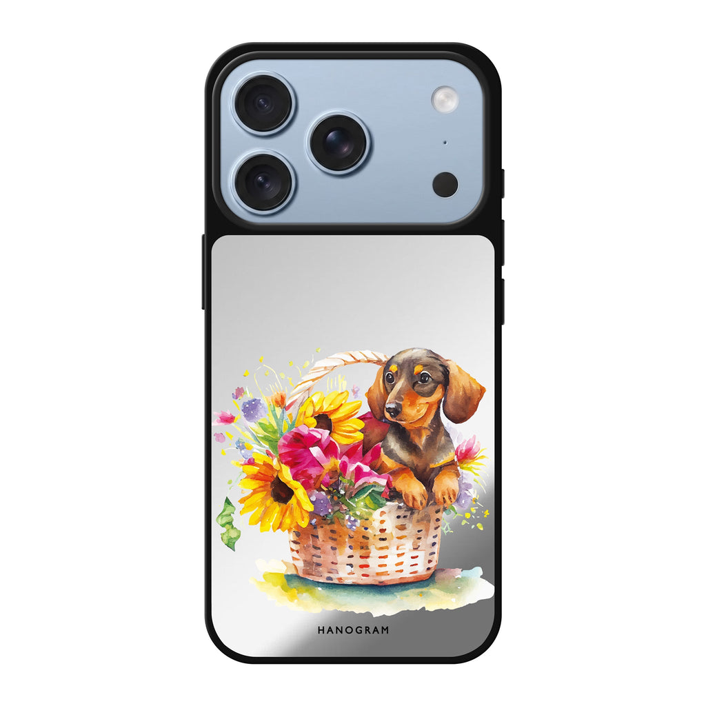 Floral & Dog spring dog flower animal iPhone 18 Pro Max mirror case