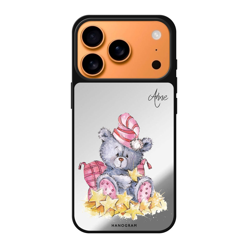 Star Bear personalized name bear star animal celestial iPhone 17 Pro Max mirror case