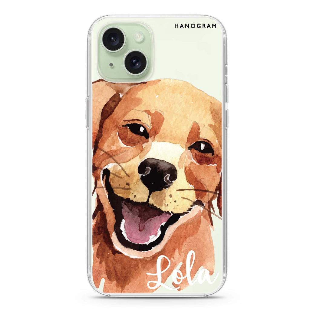 Golden Retriever iPhone 15 plus Ultra Clear Case