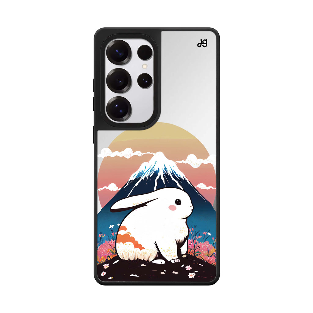Travel Rabbit Samsung Galaxy S25 S24 S23 Ultra mirror case, front view