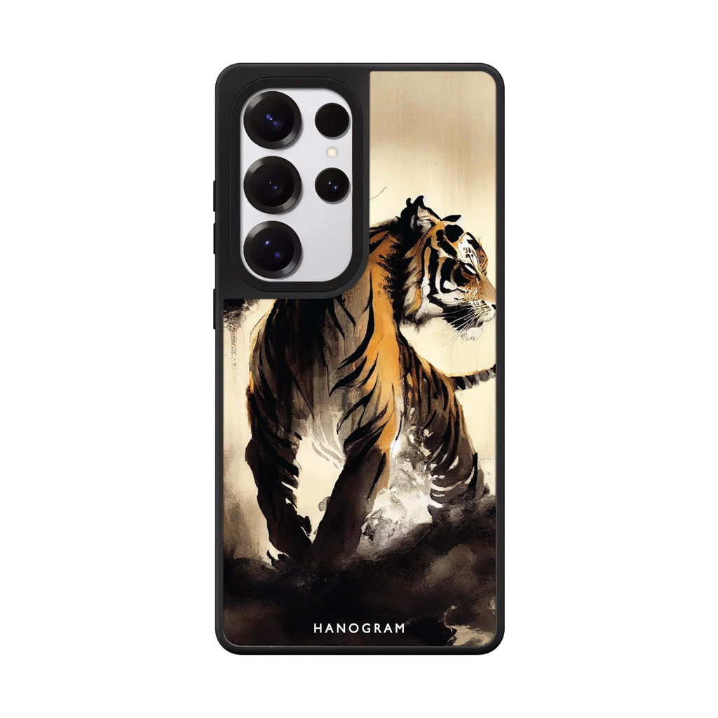 Tiger Painting Samsung Galaxy S25 S24 S23 Ultra mirror case, front view