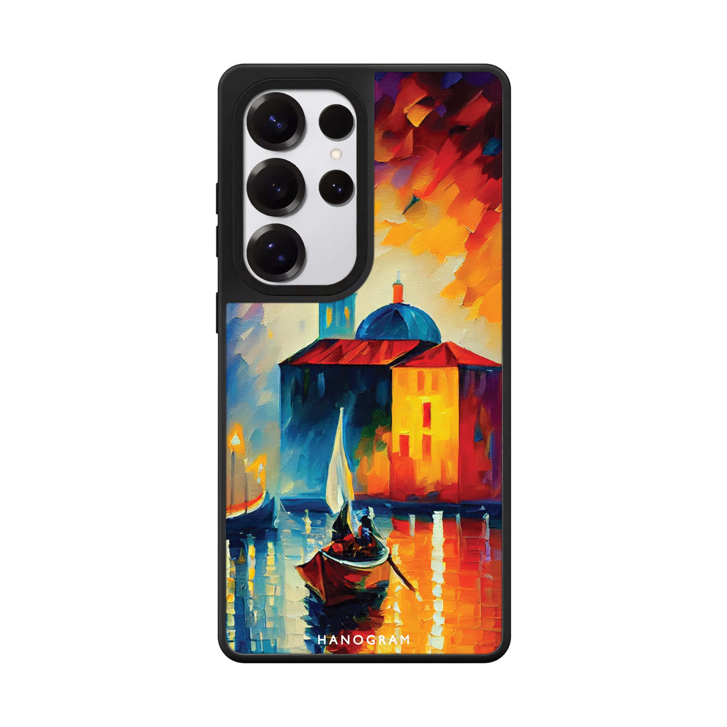 A Boat In Italy Samsung Galaxy S25 S24 S23 Ultra mirror case, front view
