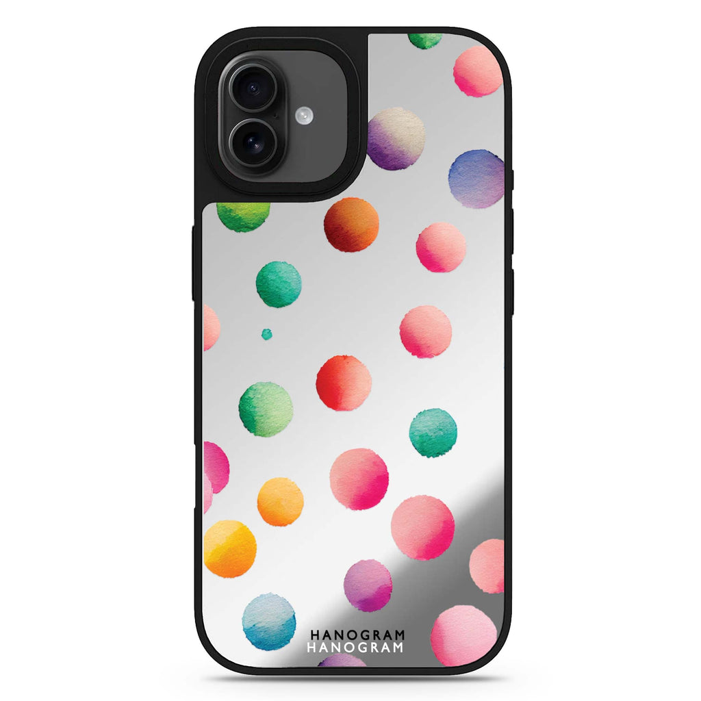 Watercolour Polka Dot watercolor pattern abstract art iPhone 17 mirror case