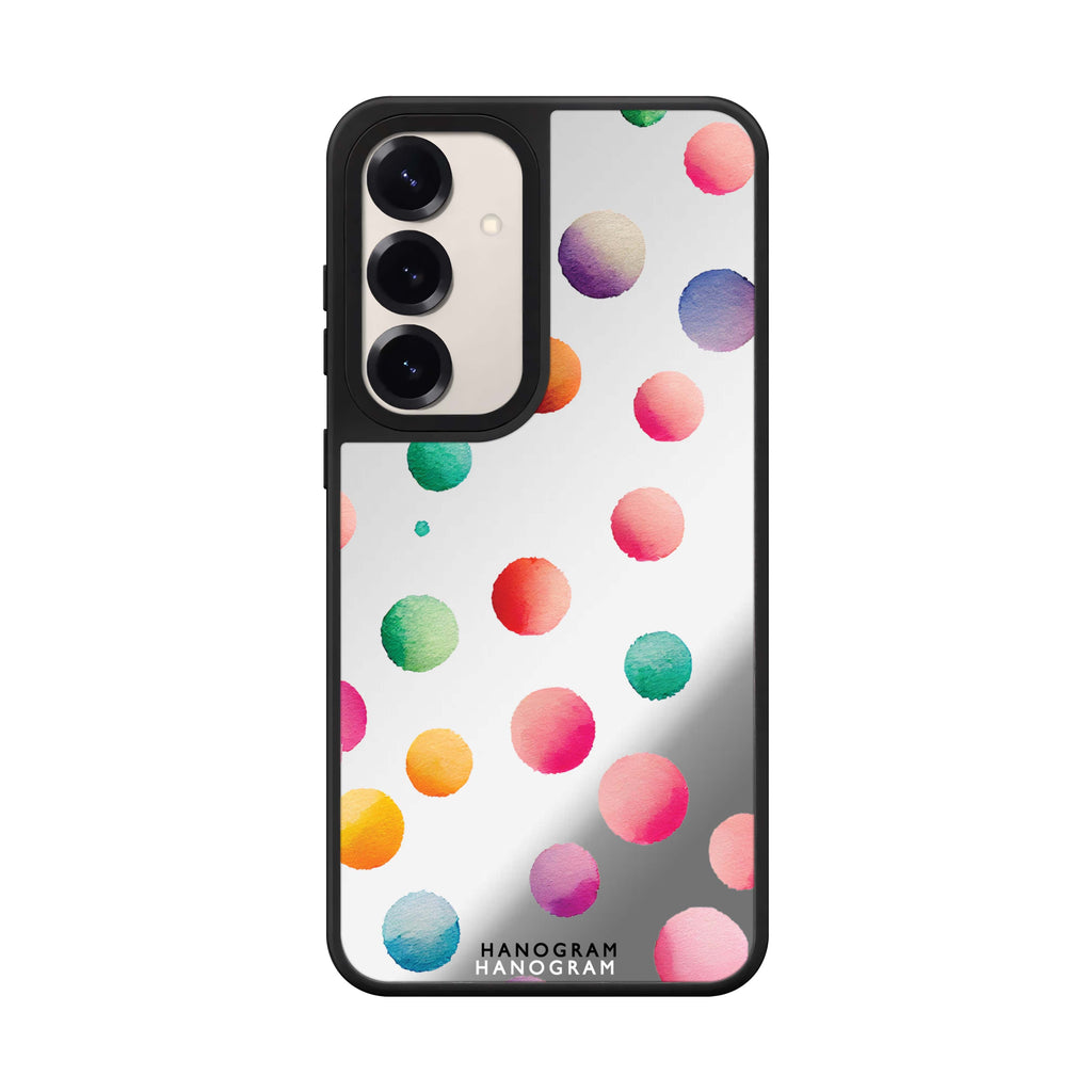 Watercolour Polka Dot Samsung Galaxy mirror case front view