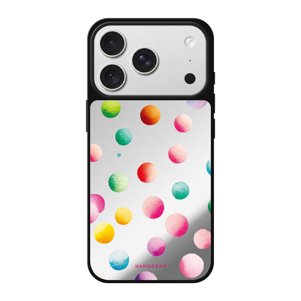 Watercolour Polka Dot pattern iPhone 18 Pro Max mirror case