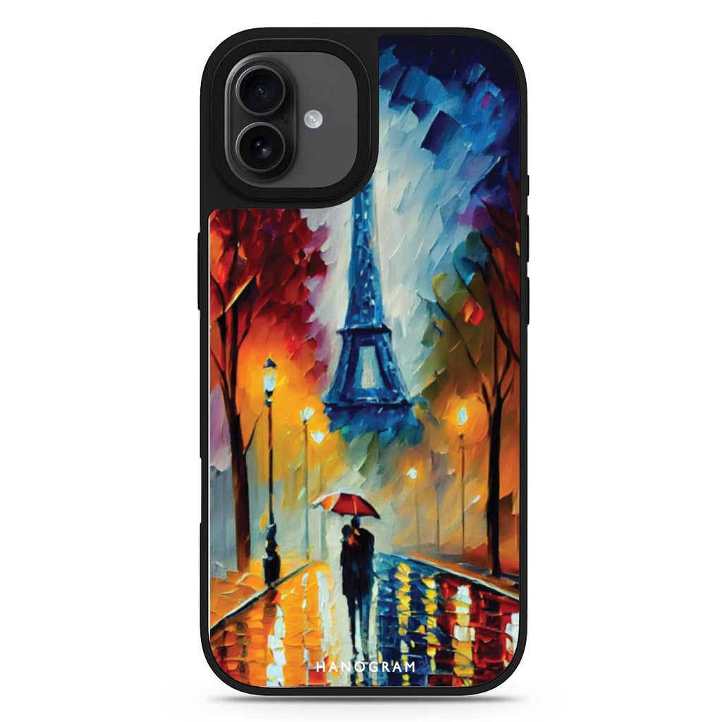 Romantic Paris heart design iPhone 17 mirror case