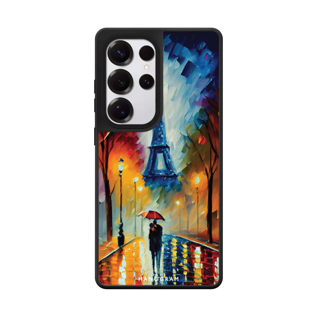 Romantic Paris Samsung Galaxy S25 S24 S23 Ultra mirror case, front view