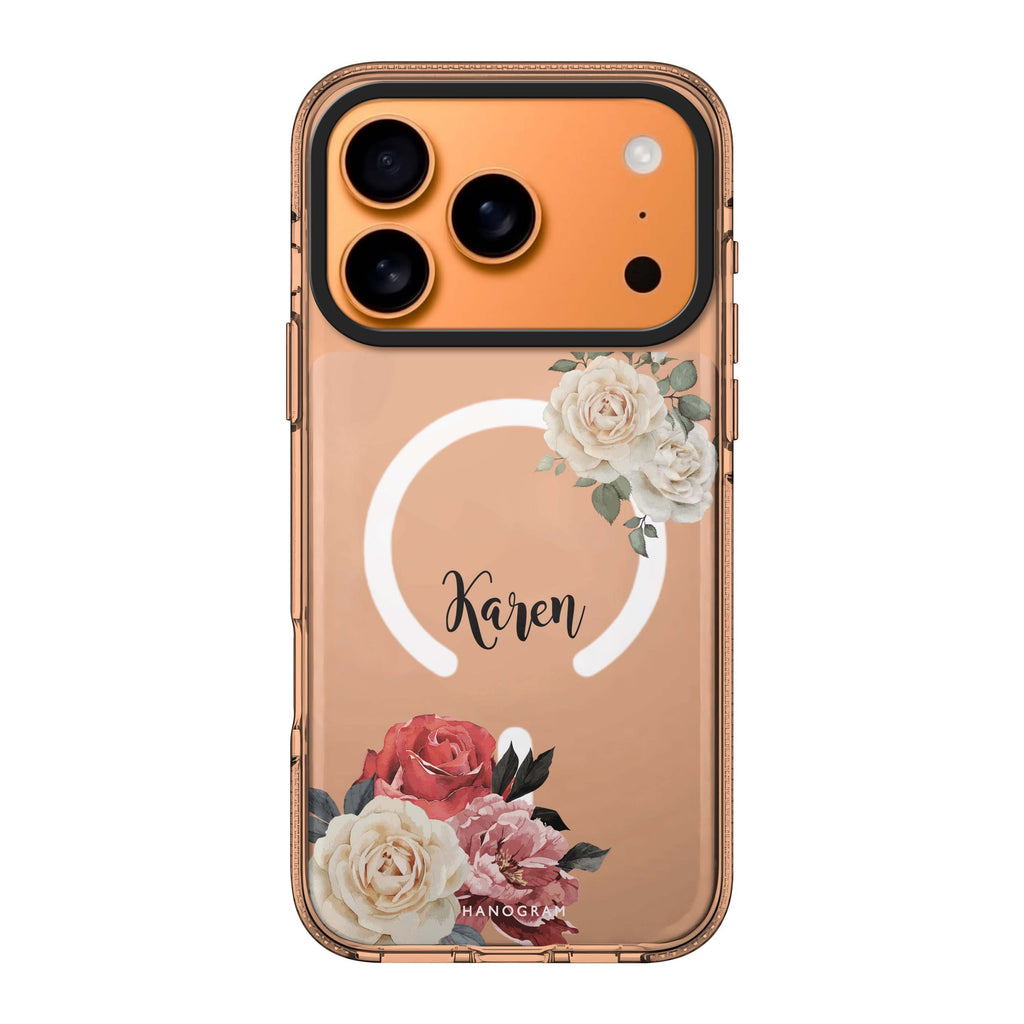 Vintage Floral personalized name flower floral vintage spring iPhone 17 Pro Max ultra clear case