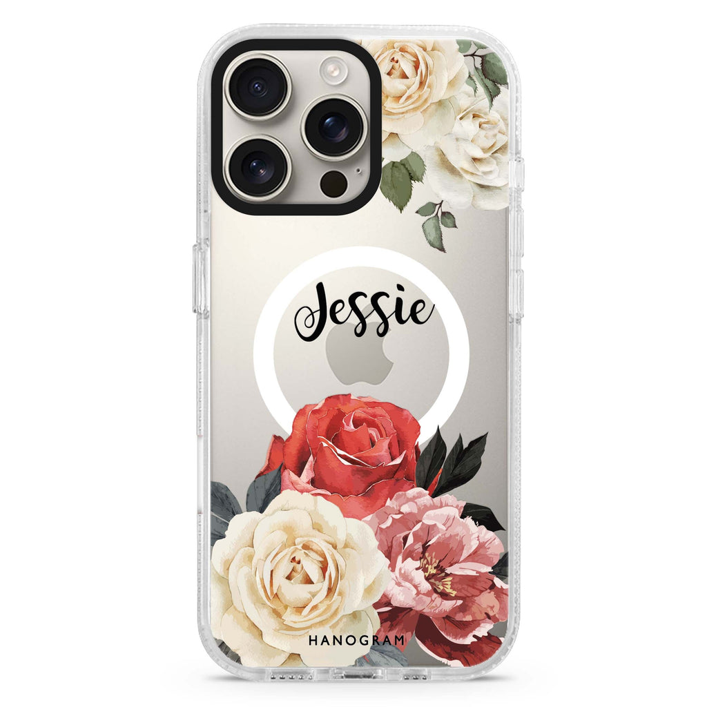 Art of Floral MagSafe Compatible iPhone 16 Pro Ultra Clear Case - Personalized and Stylish Protection