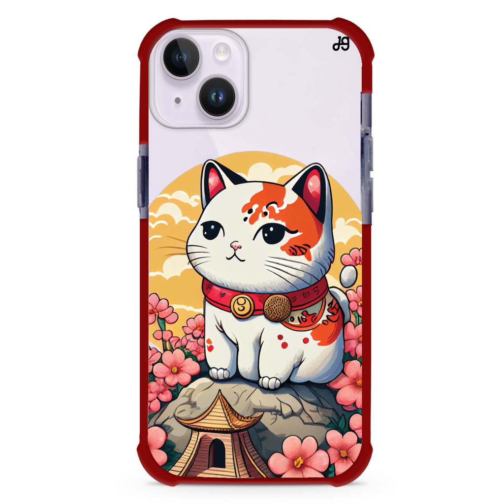 Cat & Flowers iPhone 15 Plus Ultra Shockproof Case