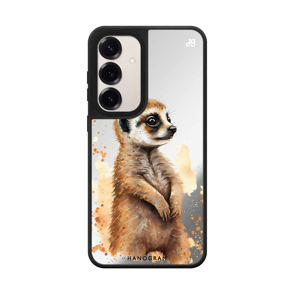 A Meerkat Samsung Galaxy mirror case front view