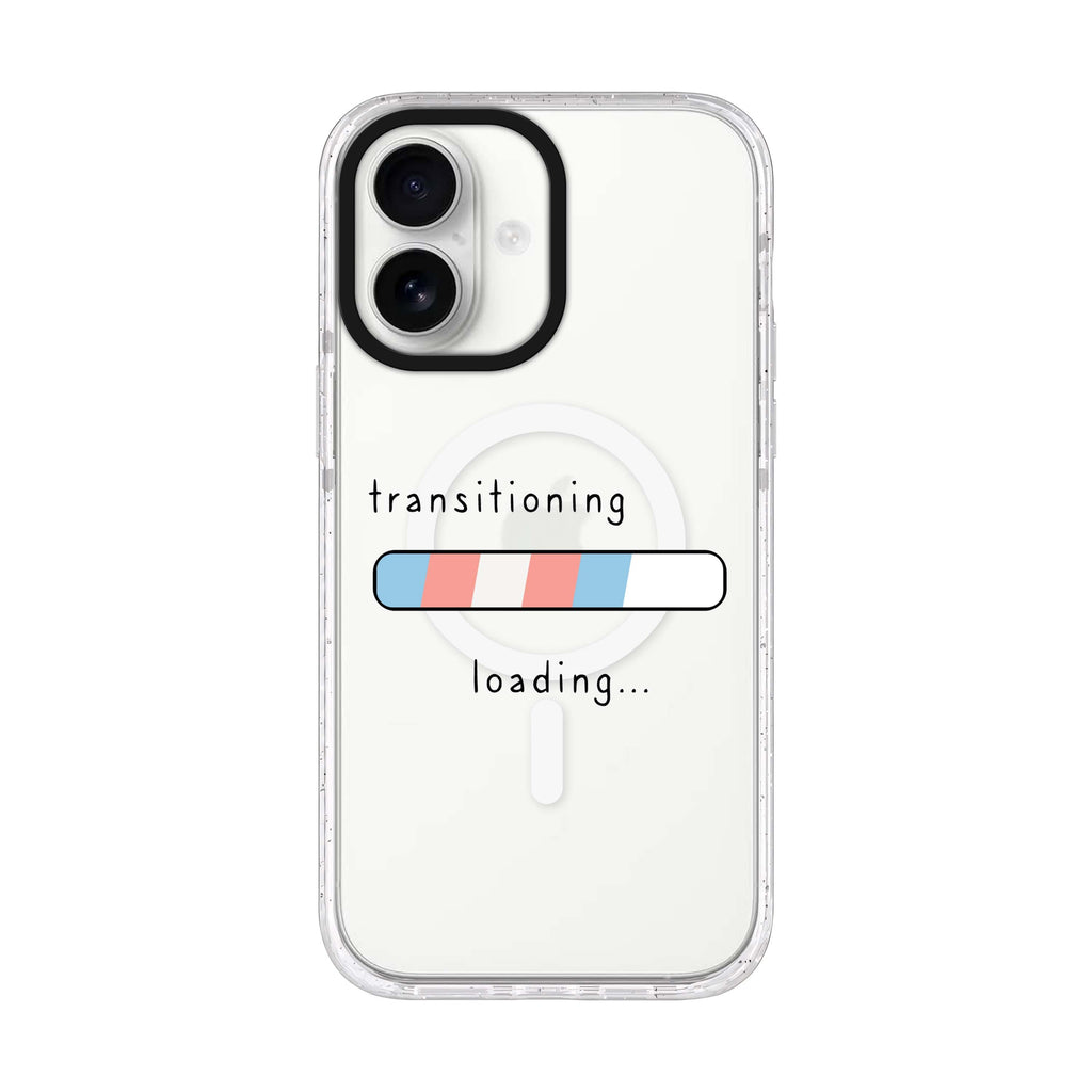 Transitioning iPhone 17 ultra clear MagSafe case, front product view