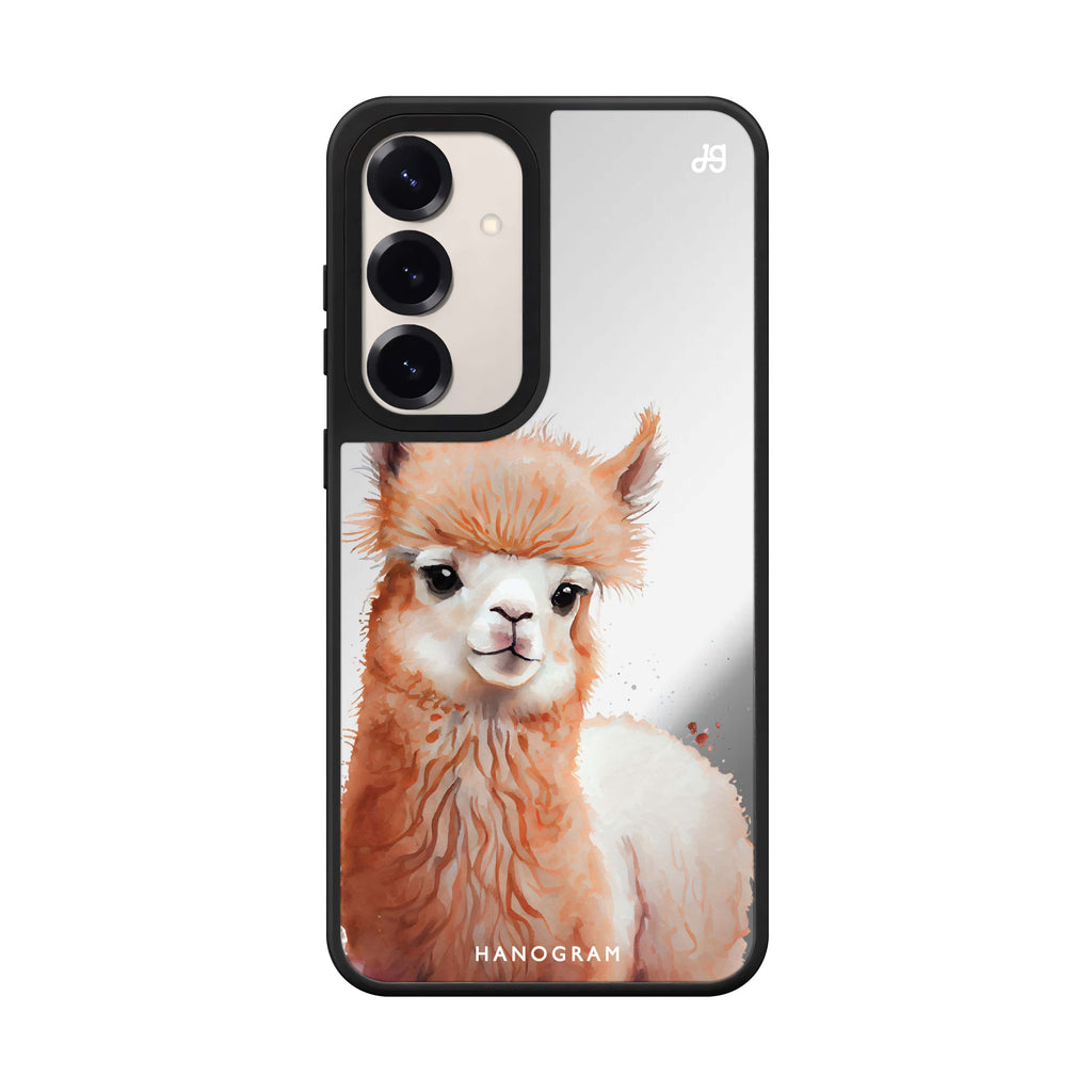 A Alpaca Samsung Galaxy mirror case front view