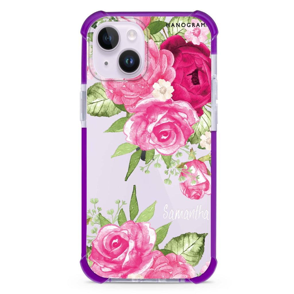 Watercolor Rose iPhone 15 Plus Ultra Shockproof Case