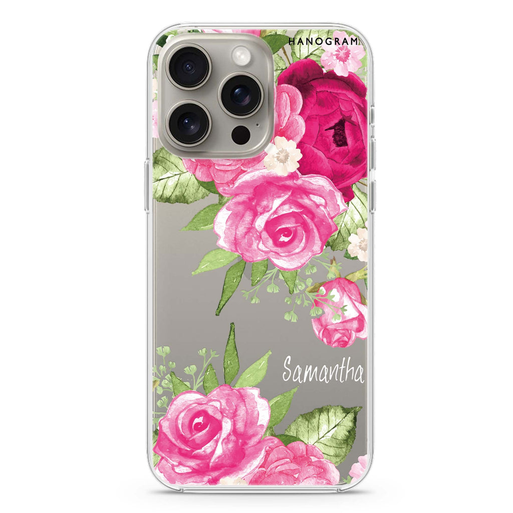 Watercolor Rose iPhone Ultra Clear Case