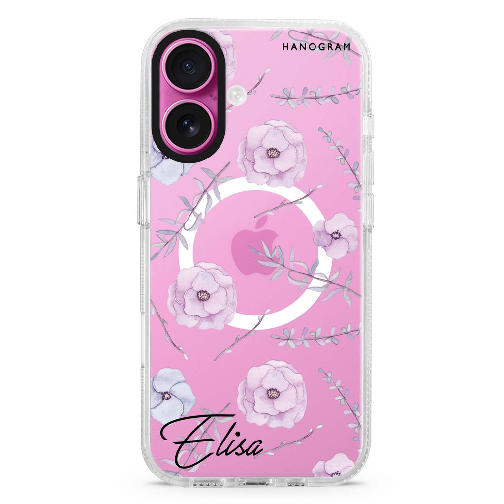 Vibrant Floral MagSafe Compatible iPhone 16 Ultra Clear Case - Personalized and Stylish Protection