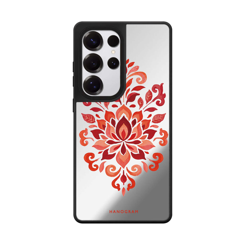 Vermilion Lotus Crest Samsung Galaxy Mirror Case - image 1